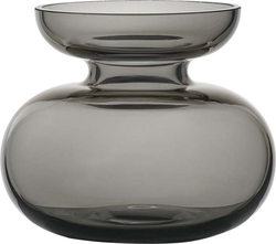 Světle šedá skleněná ručně vyrobená váza (výška 9 cm) Inu – Zone