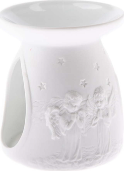 Bílá porcelánová aromalampa Dakls, výška 12,2 cm