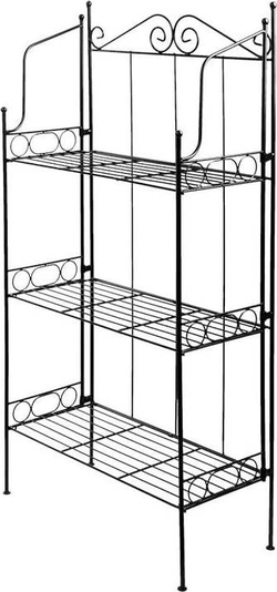 3patrový černý kovový regál Esschert Design