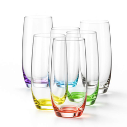 Crystalex Barevné sklenice Club rainbow 350 ml, 6 ks