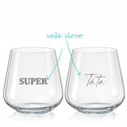 Skleničky na destiláty Super táta 2 ks
