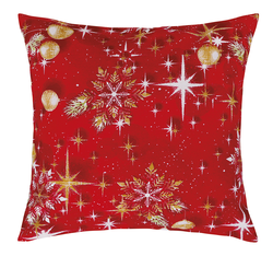 Vánoční povlak na polštářek 40x40 cm koule zlaté