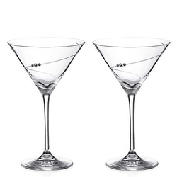 Diamante Silhouette sklenice na martini 210 ml, 2 ks
