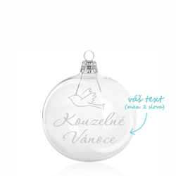 Pískovaná koule Kouzelné Vánoce 8 cm