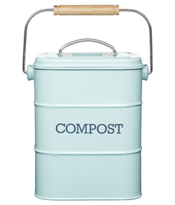 Kitchen Craft Plechový kompostér Living Nostalgia modrý