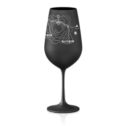 Crystalex sklenice Zvěrokruhy Váhy černá 550 ml