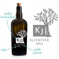 Pískovaná láhev DOUGLAS Strom  0,7 l