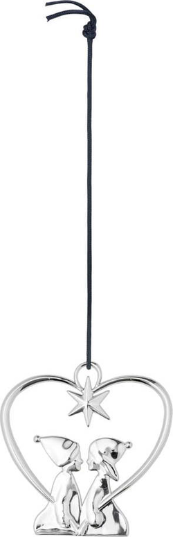 Závěsná vánoční dekorace ve stříbrné barvě Kähler Design