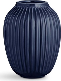 Tmavě modrá kameninová váza Kähler Design Hammershoi, ⌀ 20 cm
