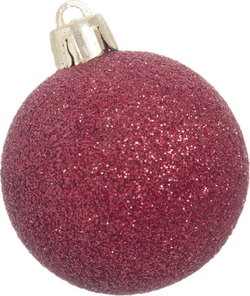 Červené vánoční ozdoby v sadě 12 ks Casa Selección, ⌀ 4 cm