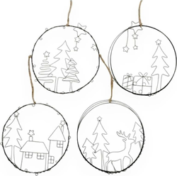 Sada 4 závěsných vánočních ozdob Boltze Gerda