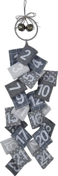 Vánoční dekorace ve tvaru adventního kalendáře Ego dekor, výška 77 cm