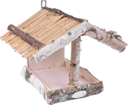 Dřevěné nástěnné krmítko pro ptáky Esschert Design, výška 24,5 cm