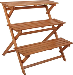 Stojan na květináče z eukalyptového dřeva Garden Pleasure Ordeble