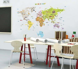 Sada nástěnných dětských samolepek Ambiance Scandinavian Animals Kitten