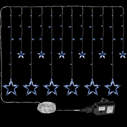 VOLTRONIC® 59575 Vánoční dekorace - svítící hvězdy - 150 LED studená bílá
