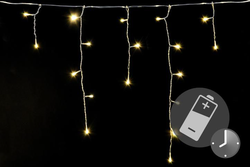 Nexos 41714 Vánoční světelný déšť 144 LED teple bílá - 5 m s časovačem