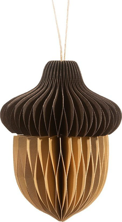Papírová vánoční ozdoba Honeycomb Acorn – Sass & Belle