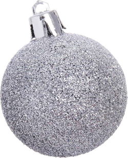 Stříbrné vánoční ozdoby v sadě 12 ks Casa Selección, ⌀ 4 cm