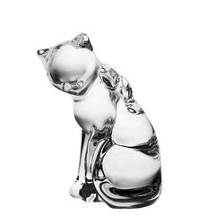 Crystal Bohemia Kočka skleněná figurka
