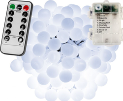 VOLTRONIC® Párty LED osvětlení 20 m - studená bílá 200 diod + ovladač