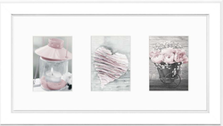 Bílý rám na fotografii Styler Malmo, 46 x 23 cm