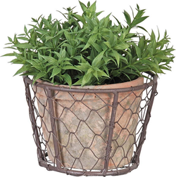 Drátěný koš s terakotovým květináčem Esschert Design