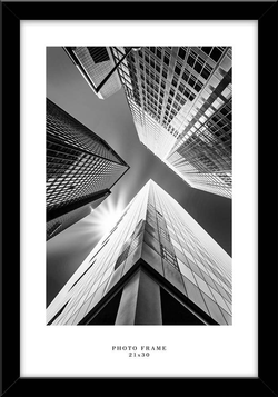 Černý nástěnný rámeček Styler Floryda, 24 x 33 cm