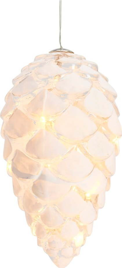 Bílá závěsná vánoční světelná dekorace ø 7 cm Celina – Sirius