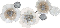 Nástěnná kovová dekorace Mauro Ferretti Flowery, 119 x 60 cm