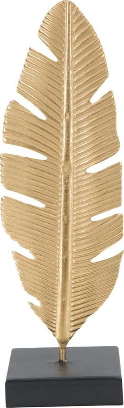 Dekorativní svícen ve zlaté barvě Mauro Ferretti Feather, výška 34 cm