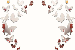 Sada 28 zrcadlových samolepek Ambiance Butterfly