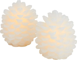 Bílá vánoční světelná dekorace 2 ks ø 8 cm Clara – Sirius