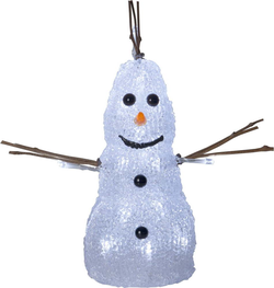 Bílá vánoční světelná dekorace Crystal Snowman – Star Trading