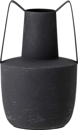 Černá kovová váza Bloomingville Itamar, výška 20,5 cm