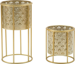 Sada 2 stojanů na květináč ve zlaté barvě Mauro Ferretti Golvy, výška 40 cm