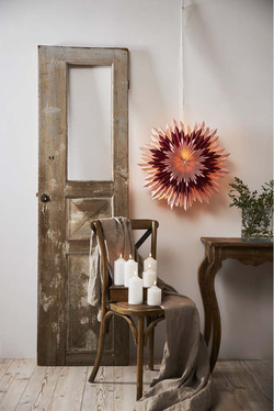 Růžová vánoční dekorace Star Trading Ice, ø 60 cm