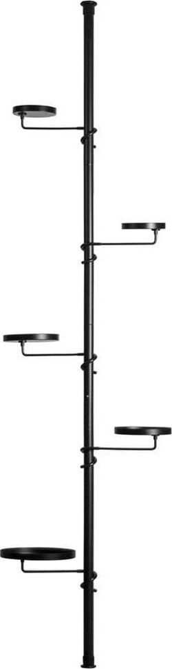 Černý teleskopický etažér na květiny Esschert Design, délka 210 - 301 cm