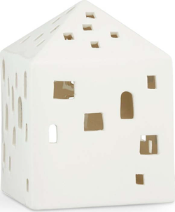 Bílý keramický svícen Kähler Design Urbania Lighthouse Town