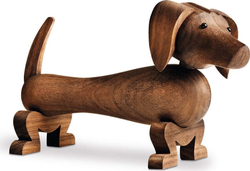 Soška z masivního ořechového dřeva Kay Bojesen Denmark Dog
