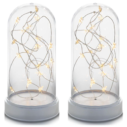 Sada vánočních svítících kopulí 20 LED, teple bílá, 2 ks