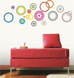 Samolepka Ambiance Colorful Bubbles