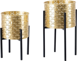 Sada 2 stojanů na květináč ve zlaté barvě Mauro Ferretti Glissy, výška 38 cm