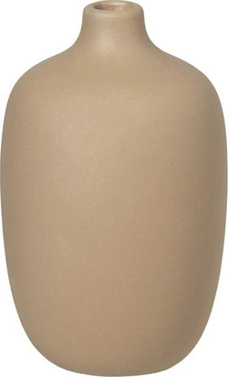 Béžová keramická váza Blomus Nomad, výška 13 cm