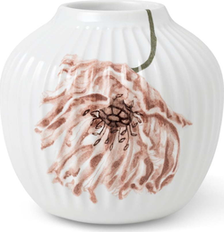 Bílá porcelánová váza Kähler Design Poppy, výška 13 cm