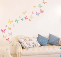 Sada 24 samolepek Ambiance Artistic Butterflies