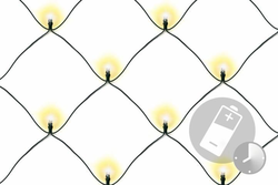 Nexos 39402 Vánoční osvětlení - LED světelná síť 2 x 2 m - teple bílá 160 diod