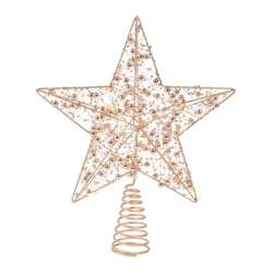 LED špička na stromeček, 27 cm, zlatá, KSD