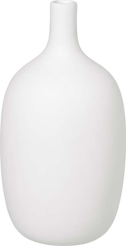 Bílá keramická váza Blomus, výška 21 cm
