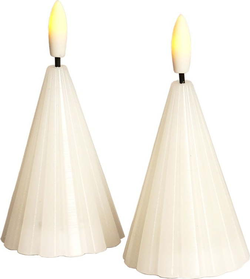 Bílá vánoční světelná dekorace 2 ks ø 6 cm Laura – Sirius